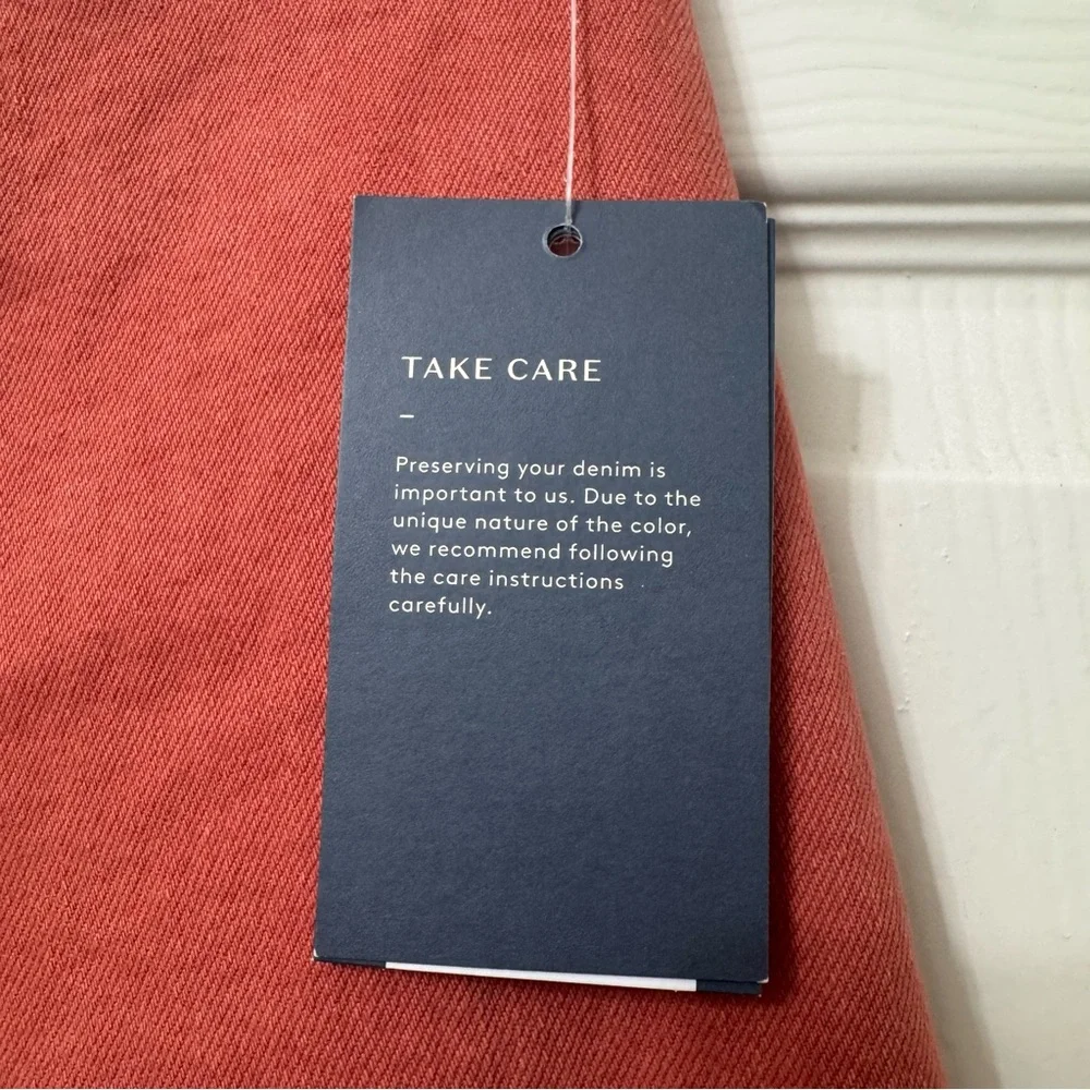 Universal Thread Sailor Wide-Leg Jeans Women’s Size 8 Coral-Red High-Rise Pants - Picture 13 of 13